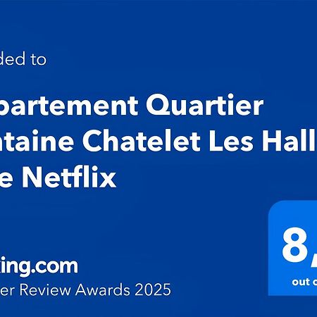 Appartement Quartier Fontaine Chatelet Les Halles Free Netflix Paris Luaran gambar