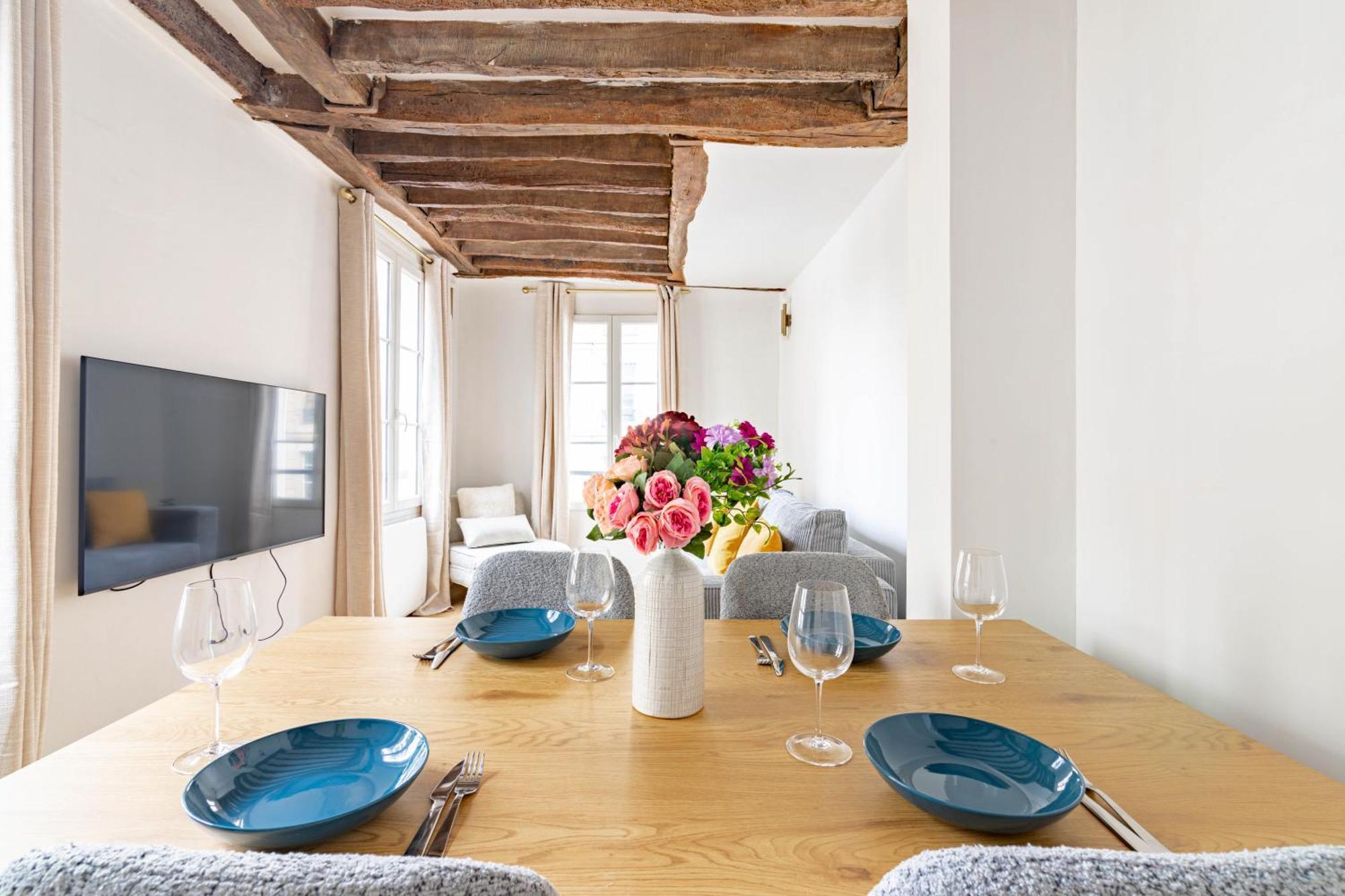 Appartement Quartier Fontaine Chatelet Les Halles Free Netflix Paris Luaran gambar