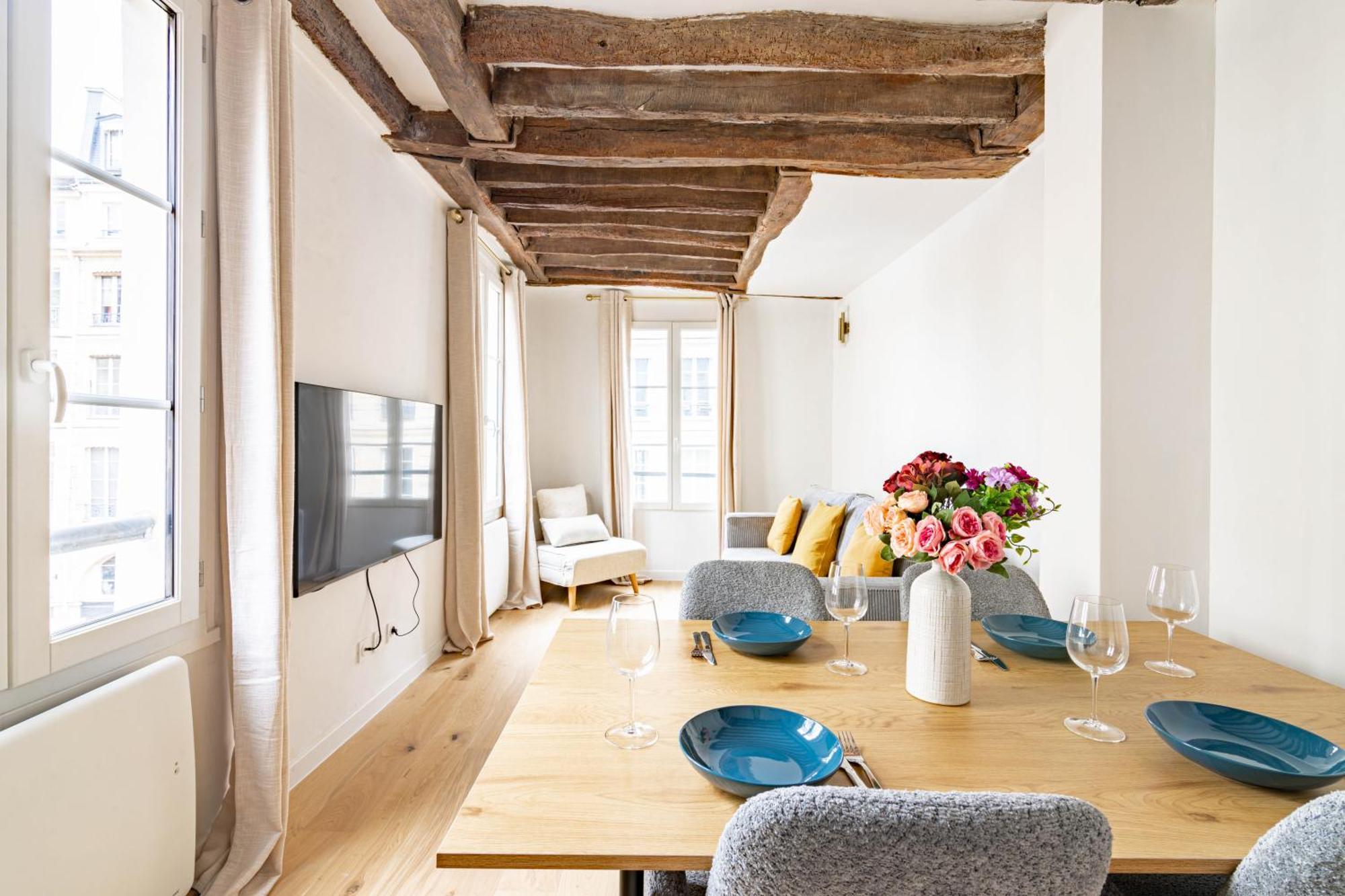 Appartement Quartier Fontaine Chatelet Les Halles Free Netflix Paris Luaran gambar